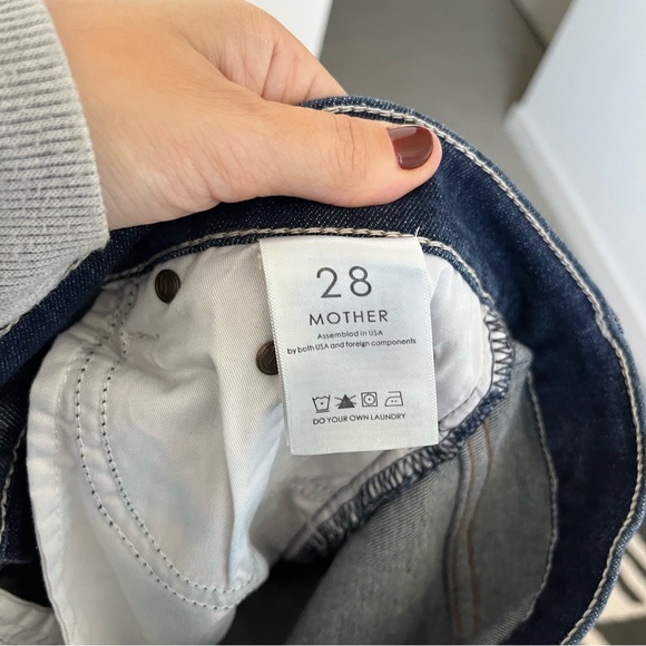 MOTHER Insider Step Crop Fray Jeans in Speed Racer Size 28 - Picture 4 of 5